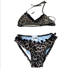 Random Hearts Leopard Bikini 3T